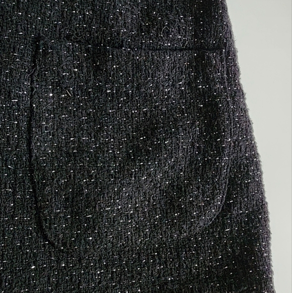 ZARA GIRLS SKIRT BLACK SILVER THREAD TWEED TEXTURED SZ.10 10YRS - Picture 4 of 9